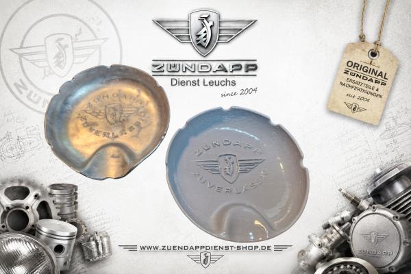 Zündapp Aschenbecher – Legendäres Händlergeschenk der 1960er-Jahre – Originalgetreue Premium-Nachfertigung – Offiziell markenlizenziert – Ø 10 cm